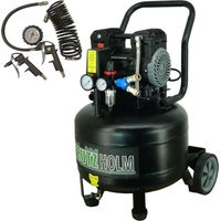 Silent Flüsterkompressor 36L vertikal Kompressor leise 900 W, 62dB, 8 bar inkl. Zubehör