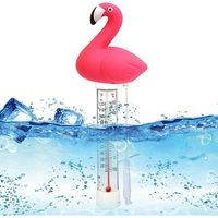 Thermomètre flottant pour piscine, thermomètre d'eau flottant, thermomètre de piscine avec corde, thermomètre mignon en forme de dessin animé, pour piscines intérieures et extérieures