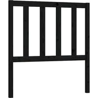 Tête de lit accessoire couchage chambre à coucher meuble 81 x 4 x 100 cm bois de pin noir TDL0202093