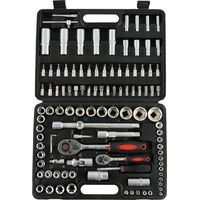 108 pièces Coffret de clés à douille,Coffret de douilles et embouts avec cliquet Coffret à douilles, outils à cliquet