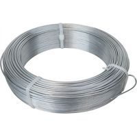Verzinkter Stahl-Spanndraht für Zäune oder andere Anwendungen – 50 m x 2,4 mm Durchmesser – Grau – Linxor