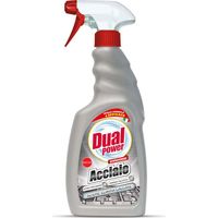 Dual Power, Detergente Acciaio, 500ml, Sgrassa e Pulisce senza Aloni