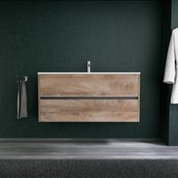 Inda - Meuble de salle de bain 2 tiroirs L.120 avec vasque mat /