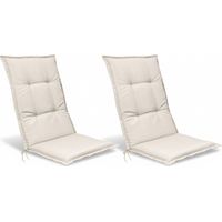 2er Set Hochlehner Set Base HL Sitzkissen, 120x50x6cm Natur