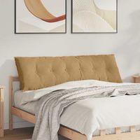 vidaXL Coussin de Dos Marron 160 x 50 cm Tissu en velours côtelé