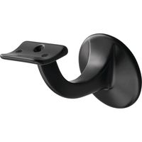 Supporto per corrimano 3501 alluminio con rivestimento nero, piastra a parete D 56 mm