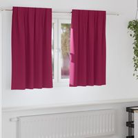 vidaXL Rideaux occultants avec anneaux 2 pcs Bordeaux 140 x 140 cm