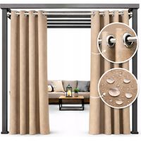 Tenda da giardino impermeabile 155x220 con occhielli per terrazzo o balcone, beige
