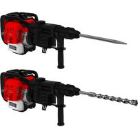 T-Mech - Martello Pneumatico Motore Potente a Benzina a 2 Tempi con Scalpello per Rompere Cemento, Roccia e Legno con Kit di Montaggio