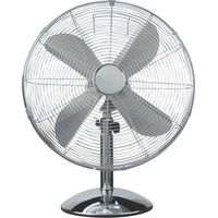 Ventilatore Da Tavolo 4 Pale 3 Velocità In Metallo 50w 40cm