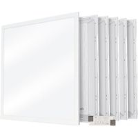 Arum Lighting – Lot de 6 dalles LED 595x595mm 40W – Haute luminosité 4000 lumens – Température de couleur blanc neutre 4000K – Intégration faux plafond