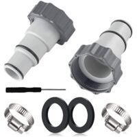 Kit d'adaptateur de tuyau de piscine, adaptateur A pour piscine Intex, adaptateur de tuyau de rechange pour pompes, adaptateur pour piscine Intex, adaptateur de tuyau pour piscine Intex,