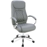 Silla de oficina Angela en gris. Alto: 115-125. Ancho: 62. Fondo: 69,5
