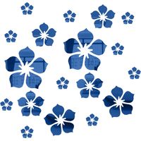 Stickers muraux floraux pour salon, décoration murale TV