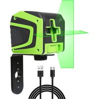 Huepar Self-leveling Laser Level with Rechargeable Li-ion Battery- Green Beam Cross Line Laser Level with Pulse Mode for Ceiling/Floor/Wall Application, 360° Magnetic Metal Base Included - 5011G