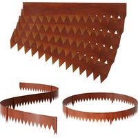 Wolketon Rasenkante Profilkante Beetrand Beeteinfasung Rasen Kante Rasenflächen 100x20cm 45m Rost