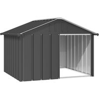 Vidaxl – Niche pour chien anthracite 116,5x103x81,5 cm – Acier galvanisé durable – Toit utilitaire pour protection extérieure