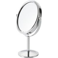Miroir double face de 20 cm (8 pouces), rotatif à 360°, grossissement x10, avec support