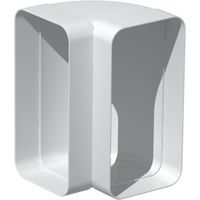coude plat pvc rigide - 90 degrès verticale - 55 x 110 mm