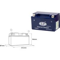 Batteria al gel Landport 12V 8.6Ah senza manutenzione per moto/scooter