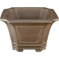 Vaso per bonsai quadrato in gres 18x18x12 cm - SM074d