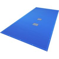 VOUNOT Lona para Piscina Rectangular 4x8 m, Cubierta Protectora 160 g/m² con Red Central de Drenaje, Azul-Gris