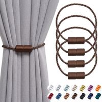 Lot de 4 embrasses magnétiques pour rideaux, 40,6 cm, tissage artisanal en corde.