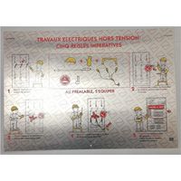 Catu AM-510-EX Sicherheitshinweise für Aluminium-Metallplatten für Elektroarbeiten