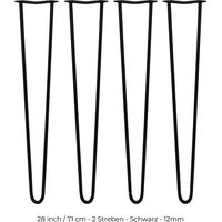4 x SkiSki Legs 71cm 2 Streben Hairpin Haarnadel Tisch Stuhl