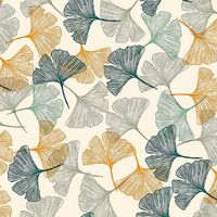 Tischdecke Noblessa Wachstuch Ginkgo Petrol 20mx140cm - Noblessa