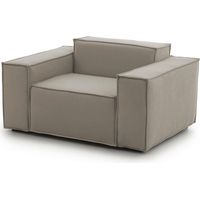 Talamo Italia Lounge-Sessel Cristiana, Lounge-Sessel, 100% Made in Italy, Relaxsessel aus gepolstertem Stoff, Cm 160x95h70, Turteltaube
