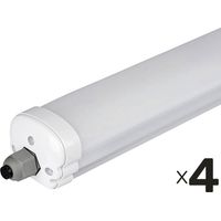 Applique étanche LED V-TAC, 36W, 4320lm, 4500K, 1200mm, 4 pièces