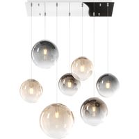 Lampadario moderno top light big eclipse 1194 cr s7 rmix mc e27 led vetro lampada soffitto sfera globo