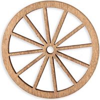 BUSTA 4 RUOTE IN LEGNO DIAM. CM 4 PER PRESEPI O MODELLISMO