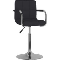 Tabouret de bar Chaise de bar Noir Tissu
