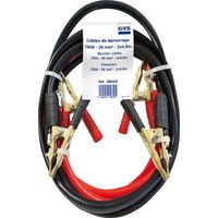 GYS – Câble de démarrage 4,5 mètres 35mm² – 2 pinces 700A – Pince bronze avec câble cuivre – Pour véhicules légers et poids lourds