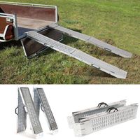 Juego de 2 rampas de carga galvanizadas plegables