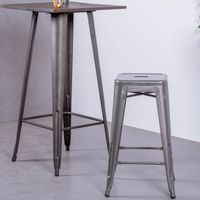 Nest Dream - Tabouret empilable en acier métal - Bistro - Metal