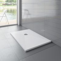 900 x 1200 x 30mm Rechteck Weiß Schiefereffekt Duschwanne ohne Ablaufgarnitur