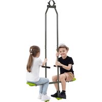Outsunny – Balançoire agrès vis-à-vis pour enfants – Acier et PP – Âge 3-6 ans – Favorise équilibre et coordination – Installation facile