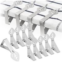 10 Pièces Pince Nappe Exterieur,Pince pour Nappe de Table, Nappe de Table Exterieur Inoxydable 7.5 x 4.5 cm pour Banquet