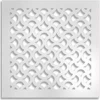 DROPS - Panneau ajouré en PVC - Brise-soleil - Dimension : 73x73 cm - Couleur : blanc