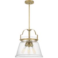 Elstead Quoizel Wimberley Plafonnier Dome Suspension Laiton Vieilli