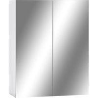 Armoire à miroir de salle de bain Blanc 60x15x75 MDF