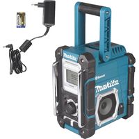 Makita – Radio de chantier 10.8 à 18 V Li-Ion – Bluetooth 10m – IP64 – 2 haut-parleurs stéréo – Adaptateur secteur – DMR108N