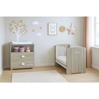 baby-price Moderne Kinderzimmer aus Eichen-Silex Babybett