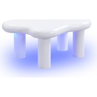 TABLE Design Cloud LED MDF Blanc Dimensions Compactes