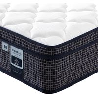 Matelas Inofia 120 x 200 Tartan-E, Matelas à Ressorts Ensachés 7 Zones avec Gel Rafraîchissant HermoReg - Matelas Orthopédique 28 cm avec Mousse à Mémoire de Forme, Certifié Oeko-Tex