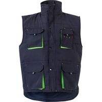 Velilla 205902 Gilet imbottito bicolore multitasche colore blu navy e verde lime taglia M