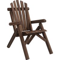 Gartenstuhl, Outdoor Hochlehner, bis 113 kg, wetterfest, Verkohlt